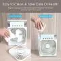 NTMY Portable Air Conditioner Fan, Mini Evaporative Air Cooler with 7 Colors LED Light, 1/2/3 H Timer, 3 Wind Speeds and 3 Spray Modes for Office, Home, Dorm, Travel(White)