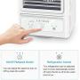 Personal Air Cooler, Rechargeable Battery Operated 60°&120° Auto Oscillation, Portable Air Conditioner Fan with 3 Wind Speeds & 2 Refrigeration, Ultra Quite Ice Cooler Fan for Home Office Outdoor