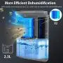 KLOUDI Dehumidifier for Home Small Portable Quiet Dehumidifiers with Humidify Control 77.5oz 2300ml 480 sq ft Dehumidifiers for Basements Bedroom Bathroom RV