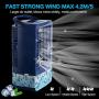 Evaporative Air Cooler,Personal Air Cooler with 4000mAh Battery & Remote,Portable Mini Air Cooler (Deep Blue)