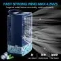 Evaporative Air Cooler,Personal Air Cooler with 4000mAh Battery & Remote,Portable Mini Air Cooler (Deep Blue)