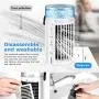 IMIKEYA Portable Air Conditioner Fan 4 in 1 Mini Evaporative Air Cooler 3 Speeds Personal Air Conditioner Quiet Desk Fan with USB Powered IMIKEYA Portable Air Conditioner Fan 4 in 1 Mini Evaporative Air Cooler 3 Speeds Personal Air Conditioner Quiet Desk Fan with USB Powered