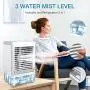 Kakeedoo Portable Air Conditioner Fan, Mini Evaporative Air Cooler 800ml Large Water Tank Desk Air Cooling Fan with 3 Speed Wind Humidifier for Home Bedroom Office Indoor Outdoor