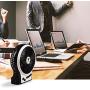 LETTON Portable Mini USB Fan Rechargeable Battery with 3 Speed LED Light for Home-Black