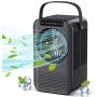Personal Air Cooler, Evaporative Air Cooler, Portable Air Conditioner with LCD Display. 600ML Desktop Air Conditioning Fan with 3 Speeds. Small Space Humidifier Misting Fan for Room Home Office Dorm