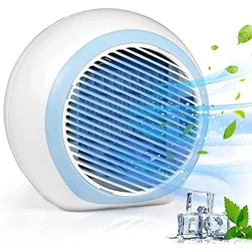 Portable Air Conditioner, Rechargeable Evaporative Mini Air Conditioner with 3 Speeds 7 Colors, Personal Air Cooler Fan for Home, Office and Room Portable Air Conditioner, Rechargeable Evaporative Mini Air Conditioner with 3 Speeds 7 Colors, Personal Air Cooler Fan for Home, Office and Room