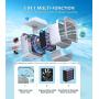 Portable Air Conditioner, Anti-Leak Personal Mini Air Conditioner Fan, Rechargeable USB Evaporative Air Cooler With 3-Speed Mode LED Light,Desktop Quiet Swamp Cooler Humidifier for Room/Office/Camping
