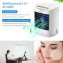 Portable Air Conditioner, Nanssigy Personal Oscillating Mini Air Cooler, Desk Fan Evaporative Cool Mist Humidifiers Air Circulator, Perfect for Bedroom, Office, Small Room (White)