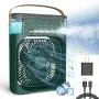NTMY Portable Air Conditioner Fan, Mini Evaporative Air Cooler with 7 Colors LED Light, 1/2/3 H Timer, 3 Wind Speeds and 3 Spray Modes for Office, Home, Travel (Green)