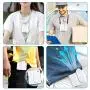 Portable Waist Clip on Fan, Mini Neck Cooling Fan, Multi-Function 3in1, 9600mAh Power Bank With Flash Light, 18000RPM Strong Airflow 3 Speeds, Hand-Free USB Belt Fan for Outdoor Working Fishing White