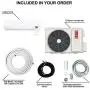 OLMO Alpic Ductless Mini Split Air Conditioner 12,000 BTU 115v/60hz 16 SEER with 16 installation kit''