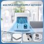 Portable Air Conditioner - 3 IN 1 Air Cooler Humidifier Portable Design W/12H Timer 500ML Capacity Desktop Fan USB Power Supply 2 Speeds Personal Mini Air Cooling Fan for Small Room Office Dorm