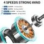 VHENJOY Personal Fan, 2 in 1 Handheld and Desktop Fan, Two sets of fan blades Portable Fan, 4 Speeds Airflow Mini Fan with Rechargeable Batteries, 4-12 Hours Working Time for Home Office Travel(Blue) VHENJOY Personal Fan, 2 in 1 Handheld and Desktop Fan, Two sets of fan blades Portable Fan, 4 Speeds Airflow Mini Fan with Rechargeable Batteries, 4-12 Hours Working Time for Home Office Travel(Blue)