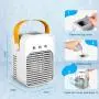 Portable Air Conditioner, Updated 3 in 1 Rechargeable Noiseless Evaporative Air Conditioner with LED Light/Humidifier, Air Cooler with Handle, Simply Modern Mini Air Conditioner Fan for Office Portable Air Conditioner, Updated 3 in 1 Rechargeable Noiseless Evaporative Air Conditioner with LED Light/Humidifier, Air Cooler with Handle, Simply Modern Mini Air Conditioner Fan for Office