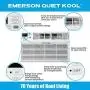 Emerson Quiet Kool 230V 12,000 Wall Air Conditioner with 10,600 BTU Supplemental Heating, EATE12RD2T, 12000 Standard, White Emerson Quiet Kool 230V 12,000 Wall Air Conditioner with 10,600 BTU Supplemental Heating, EATE12RD2T, 12000 Standard, White