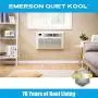 Emerson Quiet Kool 230V 12,000 Wall Air Conditioner with 10,600 BTU Supplemental Heating, EATE12RD2T, 12000 Standard, White Emerson Quiet Kool 230V 12,000 Wall Air Conditioner with 10,600 BTU Supplemental Heating, EATE12RD2T, 12000 Standard, White