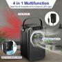 Personal Air Cooler, Portable Air Conditioner Fan, Evaporative Mini Cooler Desk Fans with 600ML Water Tank and 3 Speeds, Cooling Mist Humidifier with 8 Colors Night Light for Room/Office/Dorm/Bedroom