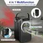 Personal Air Cooler, Portable Air Conditioner Fan, Evaporative Mini Cooler Desk Fans with 600ML Water Tank and 3 Speeds, Cooling Mist Humidifier with 8 Colors Night Light for Room/Office/Dorm/Bedroom