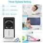 infray Portable Air Conditioner Fan, Personal Mini Evaporative Air Cooler, Oscillating Space Air Cooler Desk Fan Mist Humidifier with 3 speeds, 2/4/6H Timer for Small Home Room Office Dorm