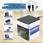 Portable Air Conditioner Fan Mini USB Personal Evaporative Air Cooler Personal Space Cooling Device with 3 Speeds Modes for Office, Home, Dorm, Car (White)