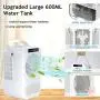 Personal Air Cooler, Portable Air Conditioner Fan, Evaporative Mini Cooler Desk Fans with 600ML Water Tank and 3 Speeds, Cooling Mist Humidifier with 8 Colors Night Light for Room/Office/Dorm/Bedroom Personal Air Cooler, Portable Air Conditioner Fan, Evaporative Mini Cooler Desk Fans with 600ML Water Tank and 3 Speeds, Cooling Mist Humidifier with 8 Colors Night Light for Room/Office/Dorm/Bedroom