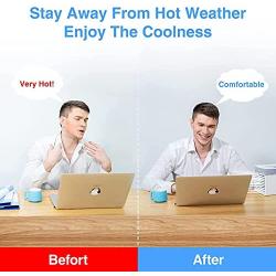 Portable Air Conditioner Small AC Personal Air Conditioners Fan with Evaporative Humidify | 3 Wind Speeds | 7 Colors Nightlight | Mini Desktop Air Cooler Fan for Dorm Office Room