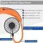 Personal Neck Fan, AUGYMER Portable Hand Free Mini USB Fan Rechargeable 12h Work Hanging Wearable Neckband Fans 5200mAh Battery Operated Camping Travel Indoor Outdoor Necklace Fan (Orange)