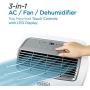 BLACK+DECKER BPT06WTB Portable Air Conditioner with Remote Control, 6,000 BTU SACC/CEC (10,000 BTU ASHRAE), Cools Up to 250 Square Feet, White