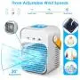 Portable Air Conditioner, Updated 3 in 1 Rechargeable Noiseless Evaporative Air Conditioner with LED Light/Humidifier, Air Cooler with Handle, Simply Modern Mini Air Conditioner Fan for Office Portable Air Conditioner, Updated 3 in 1 Rechargeable Noiseless Evaporative Air Conditioner with LED Light/Humidifier, Air Cooler with Handle, Simply Modern Mini Air Conditioner Fan for Office