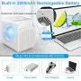 Portable Air Conditioner, Personal Evaporative Cooler Air Conditioner Fan, Cordless&Rechargeable Personal Air Cooler for Room and Office Portable Air Conditioner, Personal Evaporative Cooler Air Conditioner Fan, Cordless&Rechargeable Personal Air Cooler for Room and Office