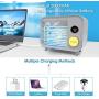 Portable Air Cooler, ZUUKOO Mobile Air Conditioner, Evaporative Cooler, Humidifier, USB Rechargeble Desk Fan With 5 Adjustable Speeds,300ml Water Tank, LED Night Light for Home,Office,Dorm,Camping