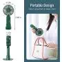 Viinffu Handheld Fan, Portable Personal Fan with Adjustable 3 Speeds, 4000mAh Battery Operated Last for 10 hours, Desk USB Mini Cooling Fan for Outdoor, Indoor, Dark Green Viinffu Handheld Fan, Portable Personal Fan with Adjustable 3 Speeds, 4000mAh Battery Operated Last for 10 hours, Desk USB Mini Cooling Fan for Outdoor, Indoor, Dark Green