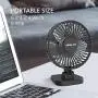 OPOLAR New Mini USB Powered Desk Fan with 3 Speeds, Strong Airflow but Whisper Quiet, 40° Adjustment, Portable Personal Fan for Desktop Office Table, Small but Mighty-White