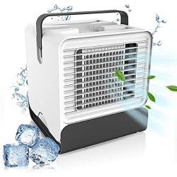 Air Cooler, Evaporative Air Cooler& Portable Air Conditioner/Humidifier Mini-negative Ion USB Air Conditioning Fan, Desktop Cooler Office Refrigeration Strong, Low Noise Design with Night Light 2021