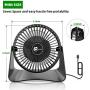 iLaif USB Small Desk Fan 6 Inch Portable Fan 3 Speed Strong Airflow Quiet Operation 360° Rotate Mini Personal Small Table Fan for Bedroom, Home, Office