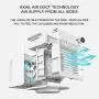 Portable Air Conditioner, Personal Air Cooler Fan with 3 Speeds, Humidifier Sprays Misting Fan, 4000mAh Battery USB Rechargeable Mini Fan, Ultra Quite Ice Cooler Fan for Home Office Desktop Camping (White)