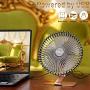 OPOLAR 6 USB Desk Fan, More Quiet and Powerful, Small Office Desktop Table Fan, Mini Room Air Circulator, Personal Portable Fan, 4 Speeds, 90° Tilt Angle, 5 ft Cord, Bronze Base, 2021 Model
