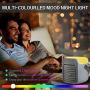 Portable Air Conditioner | LISOPO Rechargeable Evaporative Air Cooler with Air Humidifier & Filtration Function & 7 Color Night Light | Personal Mini Air Conditioner Desk Fan for Bedroom Office Home