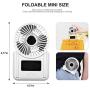 Battery Operated Fan, Small Table Fan with Strong Airflow Quiet Operation Portable Fan Speed Adjustable Head 360°Rotatable Mini Personal Fan for Home Office Bedroom Table and Desktop 4 Inch (4000mAh-White)