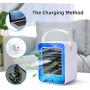 Koolertron Personal Air Cooler,4 in 1 Portable Space Air Conditioner Cooling Fan & Evaporative Spray Humidifier,Mini USB Desktop ice Fan for Home Room Office Outdoor Camping Kitchen Bedroom
