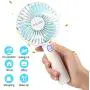 OCUBE Handheld Fan, Mini Hand Held Fan with 7 Color LED Light Base, 2000mAh Battery Operated USB Rechargeable Desk Fan, 3 Speeds Electric Portable Personal Cooling Fan for Home Office Travel (Blue) OCUBE Handheld Fan, Mini Hand Held Fan with 7 Color LED Light Base, 2000mAh Battery Operated USB Rechargeable Desk Fan, 3 Speeds Electric Portable Personal Cooling Fan for Home Office Travel (Blue)