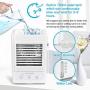 Personal Air Cooler,Rechargeable Battery Operated 60°&120° Auto Oscillation,Portable Air Conditioner Fan with 3 Wind Speeds & 3 Refrigeration,Ultra Quite Ice Cooler Fan for Home Bedroom Office Outdoor