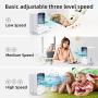 Portable Air Conditioner, AUZKIN Evaporative Air Cooler Desk Fan with 3 Speeds, Oscillating Mist Humidifier with 2 Mist Adjustment for Room, Office, Bedroom Portable Air Conditioner, AUZKIN Evaporative Air Cooler Desk Fan with 3 Speeds, Oscillating Mist Humidifier with 2 Mist Adjustment for Room, Office, Bedroom