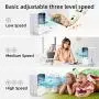 Portable Air Conditioner, AUZKIN Evaporative Air Cooler Desk Fan with 3 Speeds, Oscillating Mist Humidifier with 2 Mist Adjustment for Room, Office, Bedroom