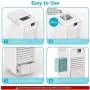 SENNILOX Portable AC Air Conditioner Fan, Personal Air Cooler, Mini Evaporative Humidifier Desk Fan with 120° Wide Angle Swing Head & Temperature Display for Home, Office, and Bedroom SENNILOX Portable AC Air Conditioner Fan, Personal Air Cooler, Mini Evaporative Humidifier Desk Fan with 120° Wide Angle Swing Head & Temperature Display for Home, Office, and Bedroom