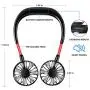 Portable Neck Fan Hand Free Personal Mini Fans USB neck hang fan, 360 Degree Free Rotation personal cooling fan handheld portable fans,Wearable neck fan Suitable for Traveling ,Sports, Office(Black) Portable Neck Fan Hand Free Personal Mini Fans USB neck hang fan, 360 Degree Free Rotation personal cooling fan handheld portable fans,Wearable neck fan Suitable for Traveling ,Sports, Office(Black)