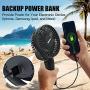 Portable Stroller Fan, Use As Power Bank, 55H 12000mAh Battery Operated Fan Flexible Tripod Baby Car Seat Fan, Personal Mini Handheld/Desk/Small Clip On Fans For Stroller, Carseat, Beach, Bed, Camping