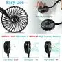 Neck Fan Wearable Personal Fans - 3 Speed Small Portable Fan with 7 LED Lights, Mini USB Neck Fans Portable Rechargeable, 360° Cooling Battery Operated Neck Fan for Sport Outdoor Table Office Black Neck Fan Wearable Personal Fans - 3 Speed Small Portable Fan with 7 LED Lights, Mini USB Neck Fans Portable Rechargeable, 360° Cooling Battery Operated Neck Fan for Sport Outdoor Table Office Black