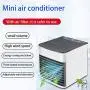 mini air conditioner,silent USB powered, three-speed variable speed,Personal Air Conditioner,suitable office desktop,Small fan in bedroom at night with built-in LED light, quiet
