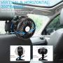 YND Portable Mini Fan with Clip Small Stroller Fan Battery Operated Fan with LED Light, USB Personal Fan 3 Speed Adjustable Desk Fan Camping Fan with Hang Hook for Bed Tent Office Outdoor Travel
